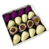 " Violet Flare" White Chocolate Covered Strawberries