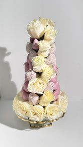 'Blush" Belgian Chocolate Covered Strawberry Tower