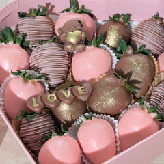 "My Love" White Belgian Chocolate Covered Strawberries