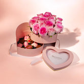 'Pink Heart" Belgian Chocolate Covered Strawberries