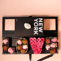 'Love Love Love" Belgian Chocolate Covered Strawberries