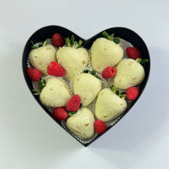 "Tender Love" White Belgian Chocolate Covered Strawberries