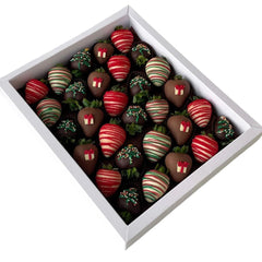 " Noel" Milk and White Chocolate Covered Strawberries