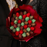 " Christmas Bouquet" White and Milk Chocolate Covered Strawberries
