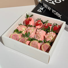 "Pink Spring" Belgian Chocolate Covered Strawberries