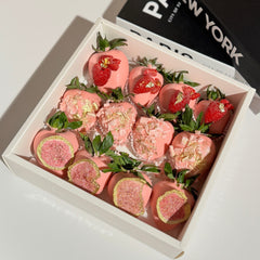 "Pink Spring" Belgian Chocolate Covered Strawberries