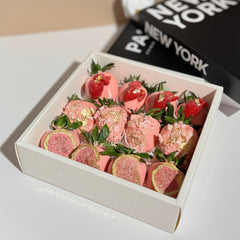 "Pink Spring" Belgian Chocolate Covered Strawberries