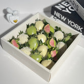 "Earthy" Belgian Matcha White Chocolate Covered Strawberries