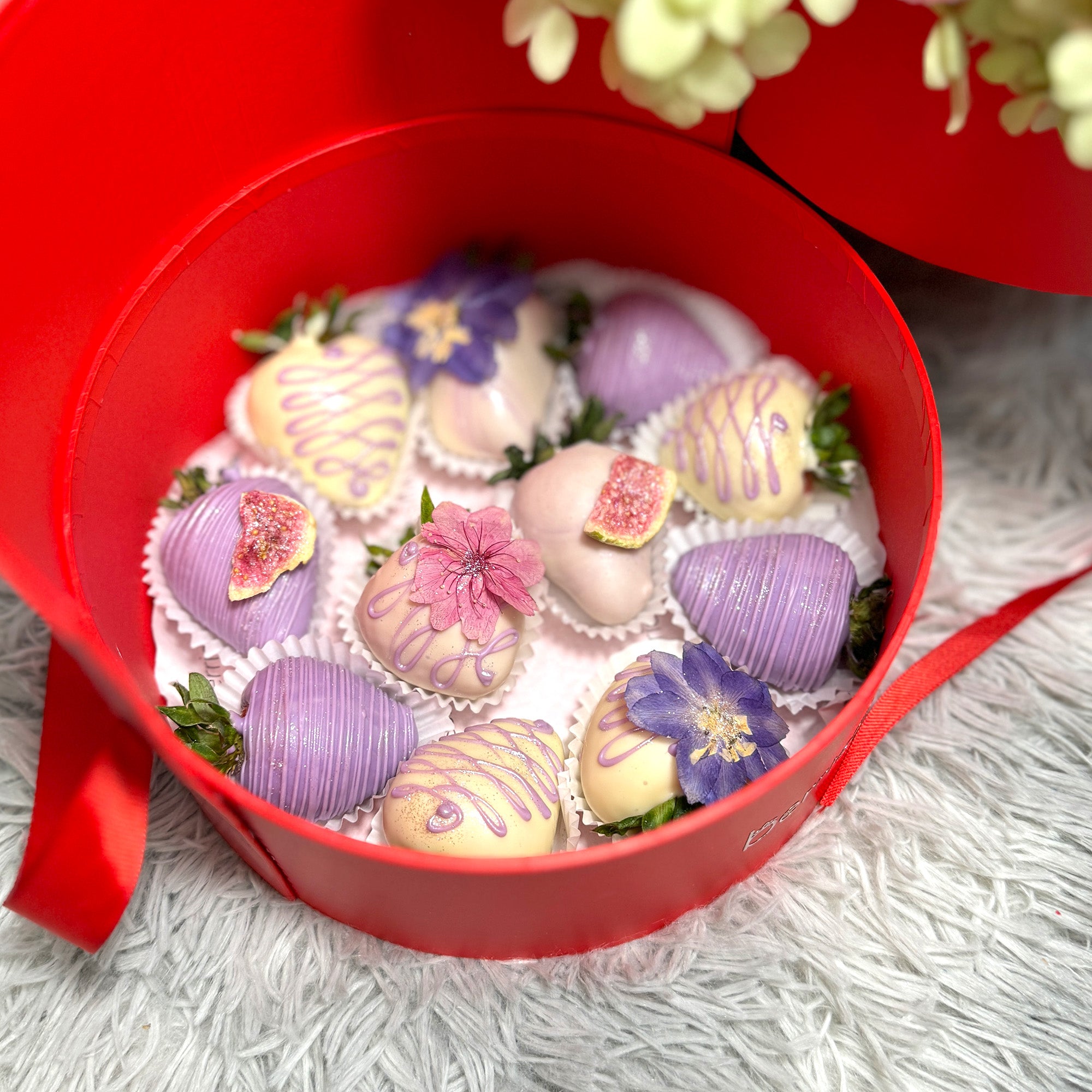 'Fleur" Belgian Chocolate Covered Strawberries