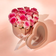 'Pink Heart" Belgian Chocolate Covered Strawberries