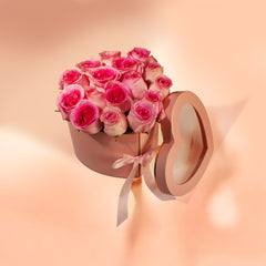 'Pink Heart" Belgian Chocolate Covered Strawberries