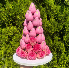 "Barbie" Belgian Chocolate Covered Strawberry Tower