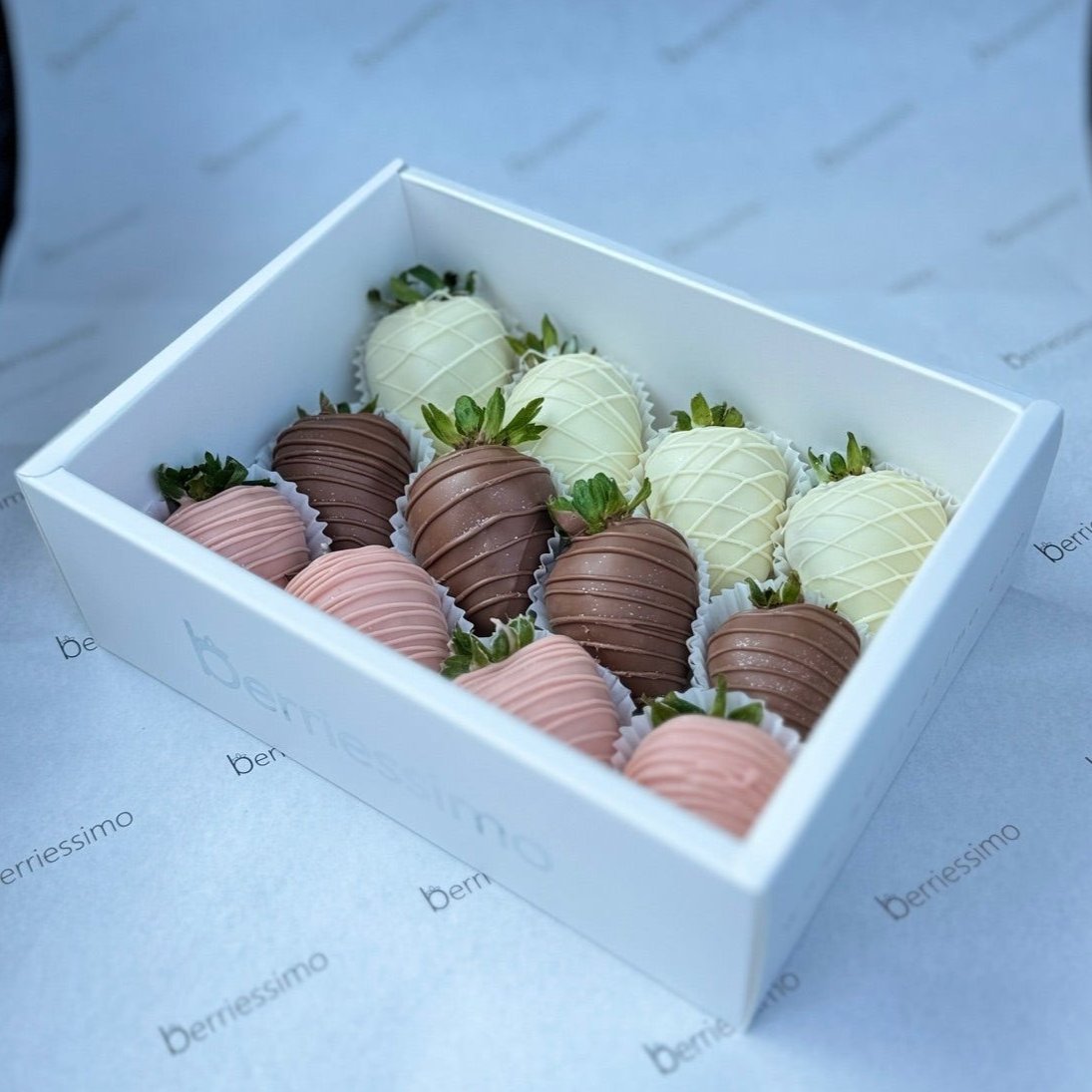 "Trio" Premium Belgian Chocolate Covered Strawberries